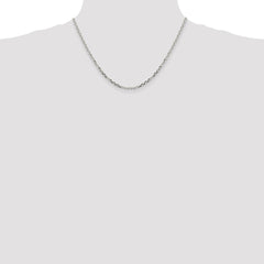 Sterling Silver 2.75mm Diamond-cut Forzantine Cable Chain - 6
