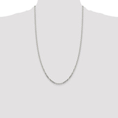Sterling Silver 2.75mm Diamond-cut Forzantine Cable Chain - 2