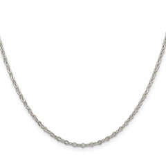 Sterling Silver 2.25mm Fancy Navette Link Chain - 5