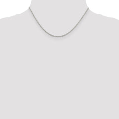 Sterling Silver 2.25mm Fancy Navette Link Chain - 5