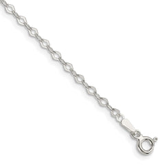 Sterling Silver 2.25mm Fancy Navette Link Chain - 3