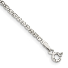 Sterling Silver 2mm Fancy Anchor Pendant Chain Anklet - 2