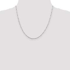 Sterling Silver 1.25mm Fancy Beaded Box Chain - 4