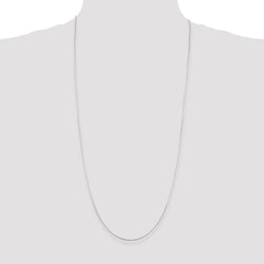 Sterling Silver 1mm Mirror Box Chain - 5