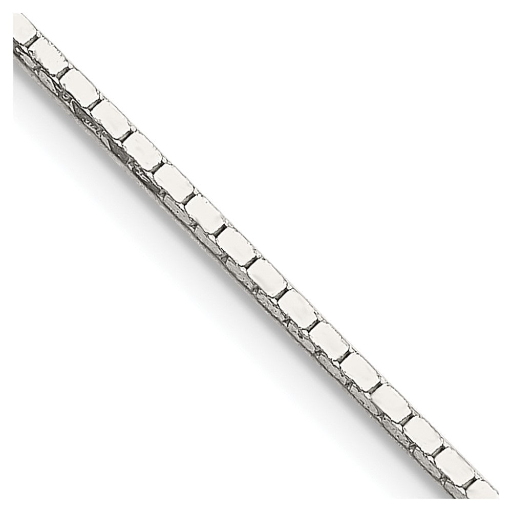 Sterling Silver 1mm Mirror Box Chain - 5