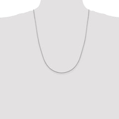 Sterling Silver 1.25mm Mirror Box Chain - 5
