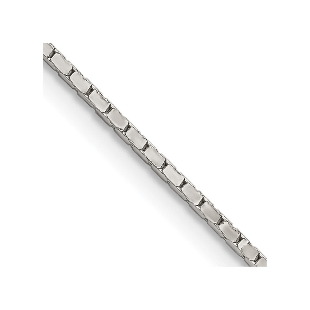Sterling Silver 1.25mm Mirror Box Chain - 5