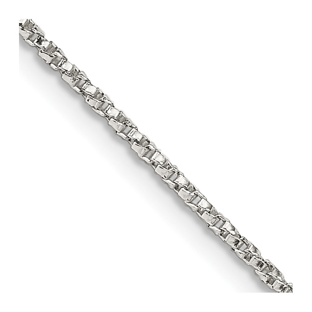 Sterling Silver 1.25mm Twisted Box Chain - 7