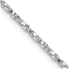 Sterling Silver 1.75mm Twisted Box Chain - 7