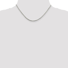 Sterling Silver 2.25mm Twisted Box Chain - 4