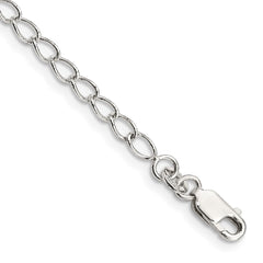 Sterling Silver 3mm Half Round Wire Open Curb Chain - 4