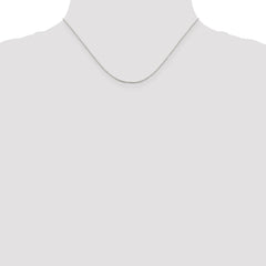 Sterling Silver Rhodium-plated .6mm Mirror Box Chain - 3