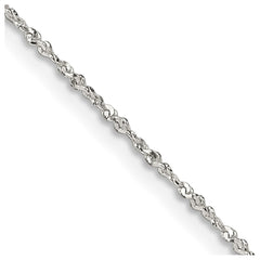 Sterling Silver 1mm Twisted Serpentine Chain - 4