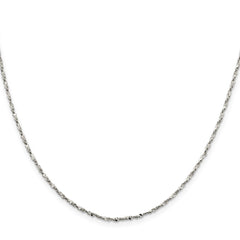 Sterling Silver 1.6mm Twisted Serpentine Chain - 4