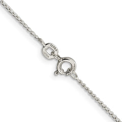 Sterling Silver 1mm Open Elongated Link Curb Chain - 4