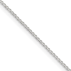 Sterling Silver 1mm Open Elongated Link Curb Chain - 5
