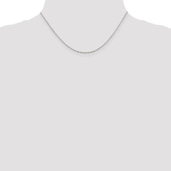 Sterling Silver 1.4mm Flat Oval Cable Chain - 8