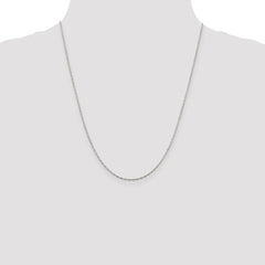 Sterling Silver 1.4mm Flat Oval Cable Chain - 9