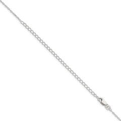 Sterling Silver 1.4mm Flat Oval Cable Chain w/4in ext.
