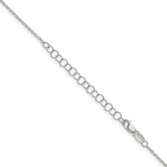 Sterling Silver 1.25mm Diamond-cut Forzantine Cable Chain w/2in ext.