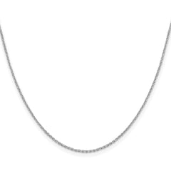 Sterling Silver Rhodium-plated 1.25mm Diamond-cut Forzantine Cable Chain