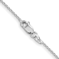 Sterling Silver Rhodium-plated 1.25mm Diamond-cut Forzantine Cable Chain - 3