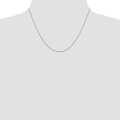 Sterling Silver Rhodium-plated 1.25mm Diamond-cut Forzantine Cable Chain