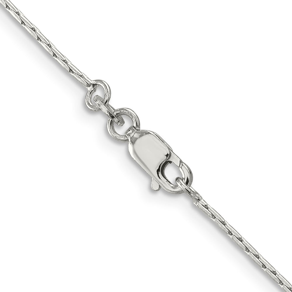 Sterling Silver 1mm Oval Box Chain - 4