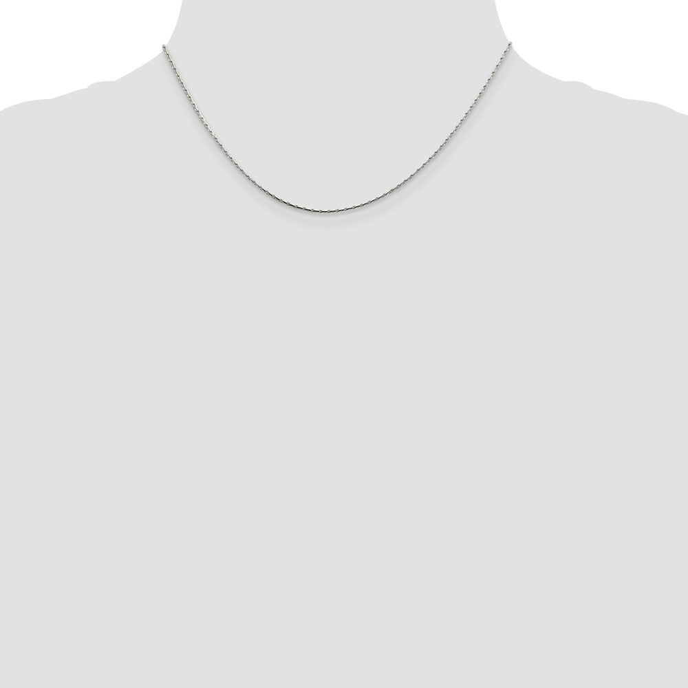 Sterling Silver 1mm Oval Box Chain - 4