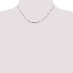 Sterling Silver 1mm Oval Box Chain - 4