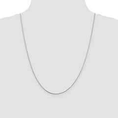 Sterling Silver 1mm Oval Box Chain - 5
