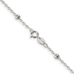Sterling Silver 1.3mm Fancy Beaded Chain - 2