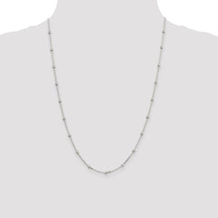 Sterling Silver 1.3mm Fancy Beaded Chain - 2