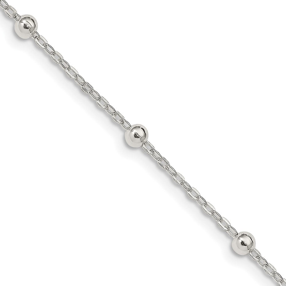 Sterling Silver 1.3mm Fancy Beaded Chain - 2