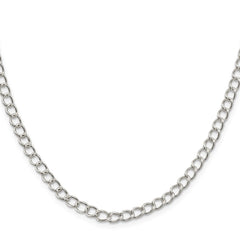 Sterling Silver 4.5mm Half round Wire Open Curb Chain - 2