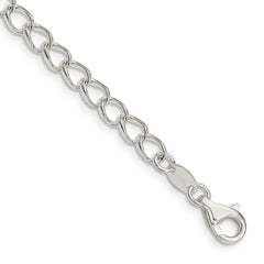 Sterling Silver 4.5mm Half round Wire Open Curb Chain - 3