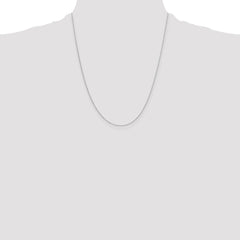 Sterling Silver 1mm Rhodium-plated Cable Chain - 2