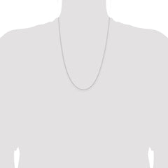 Sterling Silver 1mm Rhodium-plated Cable Chain - 3