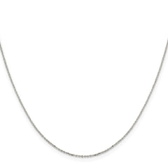 Sterling Silver 1mm 8 Sided D/C Cable Chain w/4in ext.