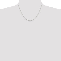 Sterling Silver 1mm 8 Sided D/C Cable Chain w/2in ext.