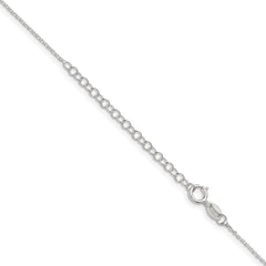 Sterling Silver 1mm 8 Sided D/C Cable Chain w/2in ext.