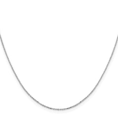 Sterling Silver Rhodium-plated 1mm 8 Sided Diamond-cut Cable Chain - 3
