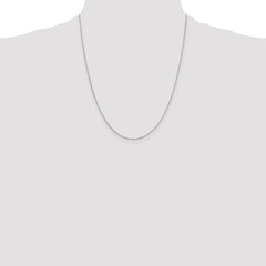 Sterling Silver Rhodium-plated 1mm 8 Sided Diamond-cut Cable Chain - 3