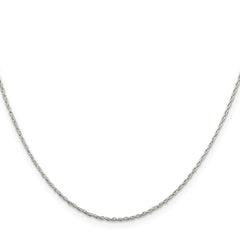 Sterling Silver 1.25mm Loose Rope Chain w/2in ext.