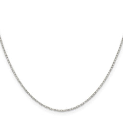 Sterling Silver 1mm Diamond-cut Long Link Cable Chain - 3