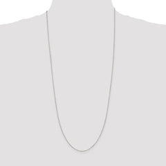 Sterling Silver 1mm Diamond-cut Long Link Cable Chain - 3