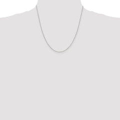 Sterling Silver Rhodium-plated 1mm Diamond-cut Long Link Cable Chain