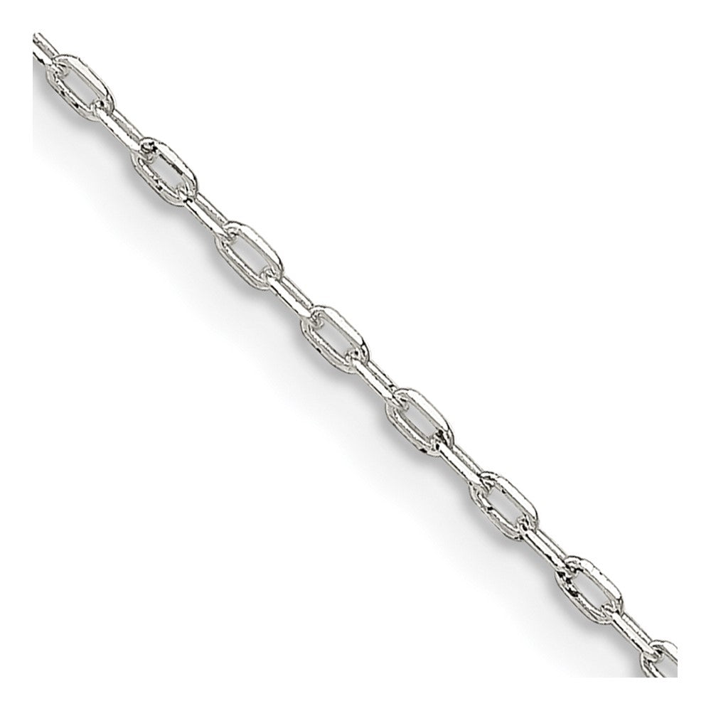 Sterling Silver 1mm Diamond-cut Long Link Cable Chain - 3