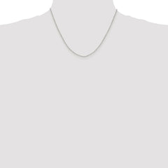 Sterling Silver Rhodium-plated 1.65mm Diamond-cut Long Link Cable Chain