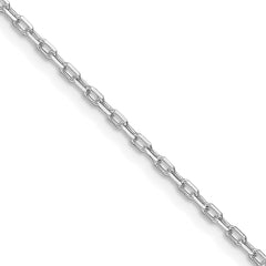 Sterling Silver Rhodium-plated 1.65mm Diamond-cut Long Link Cable Chain - 2